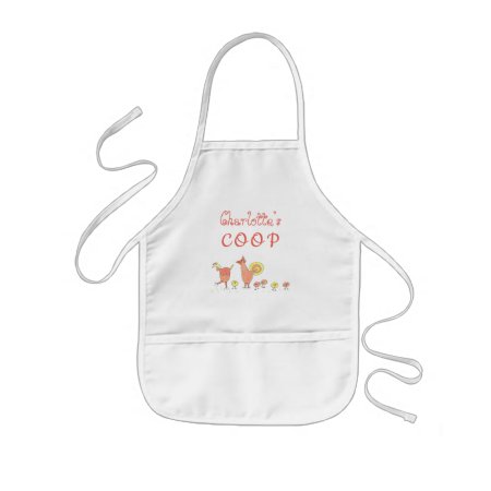 Chicken Family Personalized Childs Coop Apron