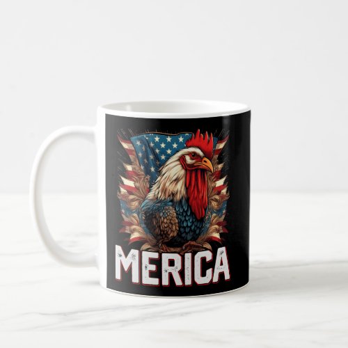 Chicken Farm 4Th Of July American Flag America Usa Coffee Mug