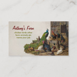 chicken farm business card