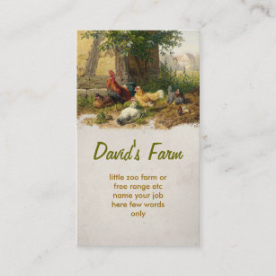 chicken farm business card