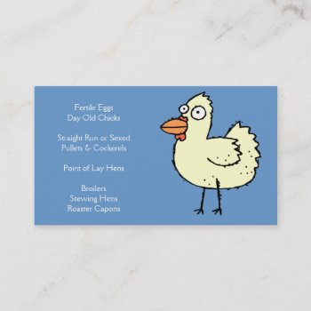 Chicken Farm  - Chicks  Pullets  Broilers & Layers Business Card by CountryCorner at Zazzle