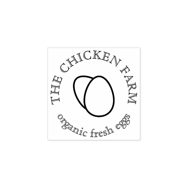 Chicken Farm Egg Rubber Stamp