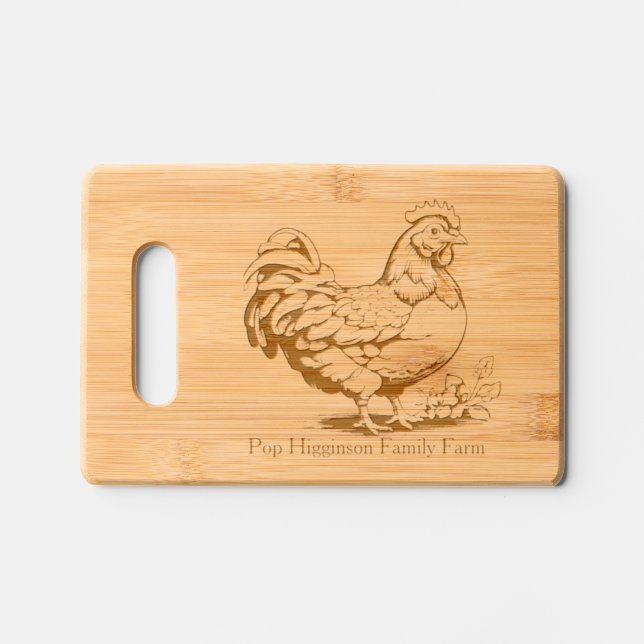 Chicken Farm Engraved Cutting Board (Front)