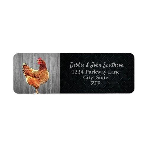 Chicken Farm Free Range Hobby Farm Return Address Label