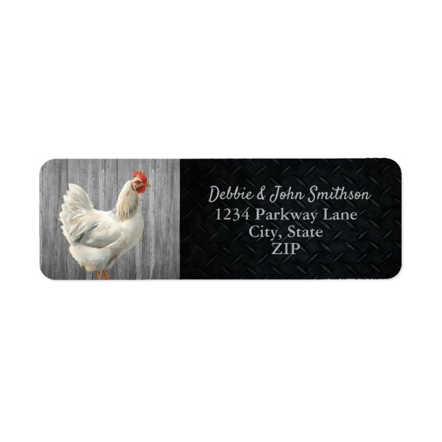 Chicken Farm Free Range Hobby Farm Return Address Label (Front)