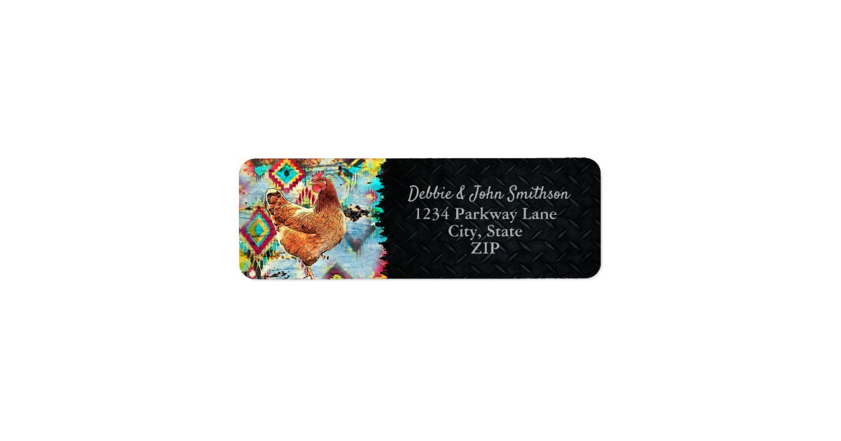 Chicken Farm Free Range Hobby Farm Western Address Label | Zazzle