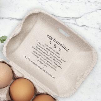 Chicken Farm Fresh Egg Handling Carton Rubber Stamp