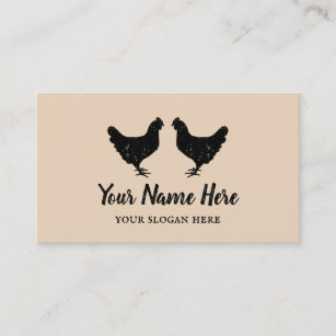 Chicken farm fresh eggs business card template