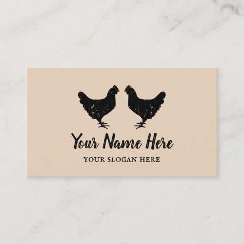 Chicken farm fresh eggs business card template
