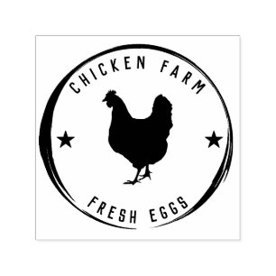 Chicken Farm Fresh Eggs Country Hen Self-inking St Stamp