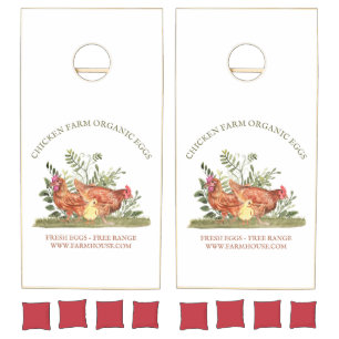 Chicken Farm Fresh Eggs elegant Cornhole Set