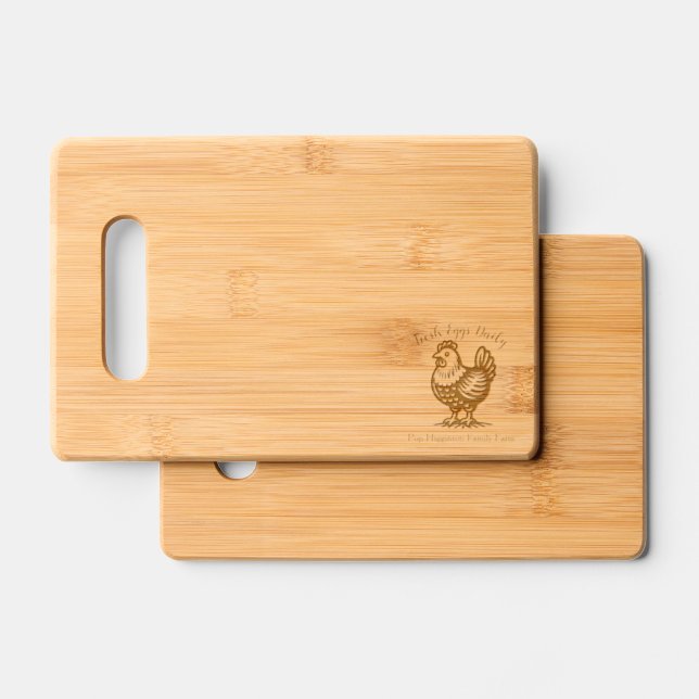Chicken Farm, Fresh Eggs  Engraved Cutting Board (Front & Back)