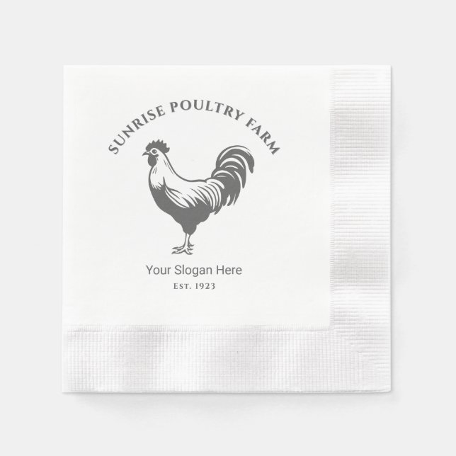 Chicken Farm House Paper Napkin (Front)