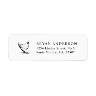 Personalized address labels Country Farm Chickens & Egg Buy3 Get1 free bx 241