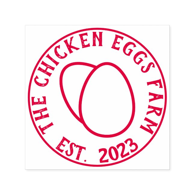 Chicken Farm Organic Egg Self-inking Stamp