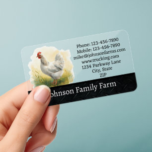 Chicken Farm Pullets Hobby Farmer Eggs Clear Business Cards