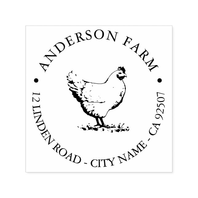 Chicken Farm Self-inking Stamp (Design)