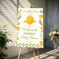 Chicken farm spring baby shower welcome sign
