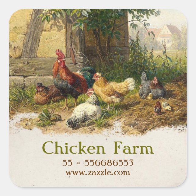 chicken farm sticker (Front)