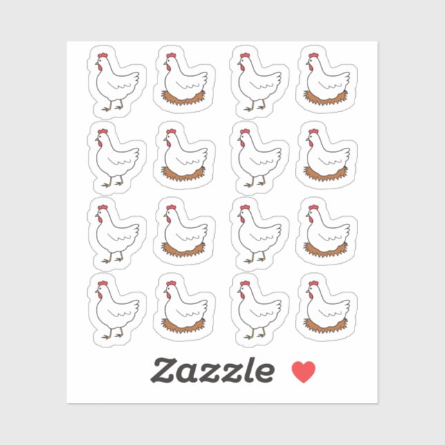 Chicken Farm Work Chores Reminder Bujo Planner Sticker (Sheet)