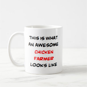 chicken farmer, awesome coffee mug