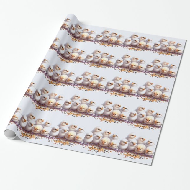 Chicken Farmer Baby Chicks  Wrapping Paper (Unrolled)