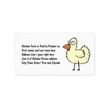 Chicken Farmer Cartoon Hen Label by CountryCorner at Zazzle