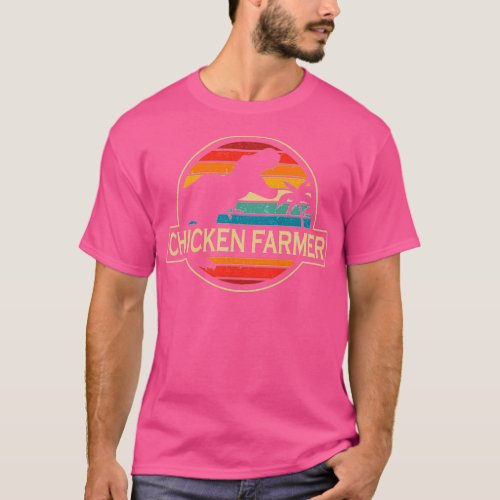Chicken Farmer Farmer Dinosaur  T_Shirt