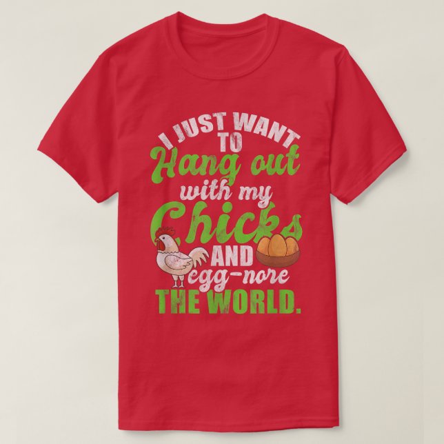 Chicken Farmer Grower Backyard Flock Egg Hen  T-Shirt (Design Front)