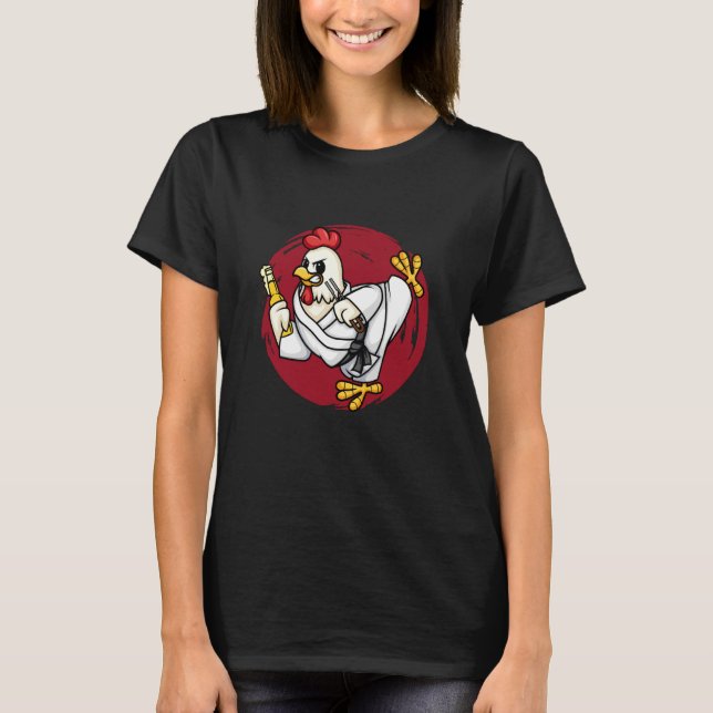 Chicken Farmer Karate BBQ T-Shirt (Front)