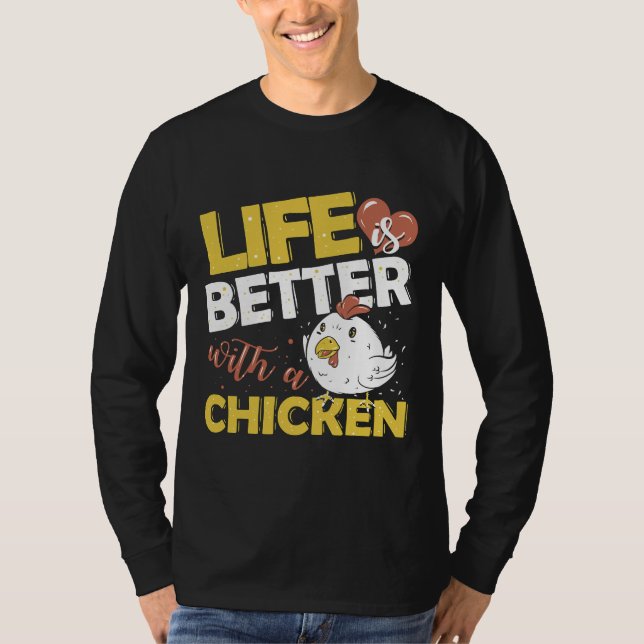 Chicken Farmer Poultry Rooster   T-Shirt (Front)