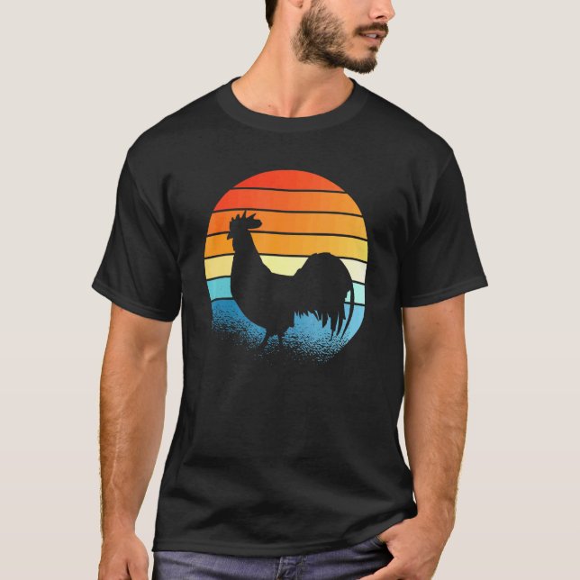 Chicken Farmer Retro Vintage T-Shirt (Front)