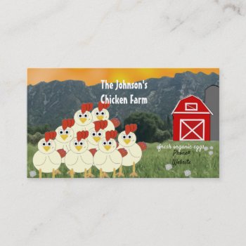 Chicken Farmers Business Card by seashell2 at Zazzle
