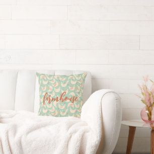 Chicken Farmhouse Throw Pillow
