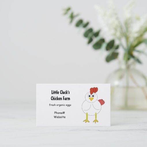 Chicken Farming Business Card Zazzle