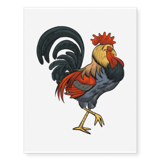 Chicken Farming Farmer Temporary Tattoos