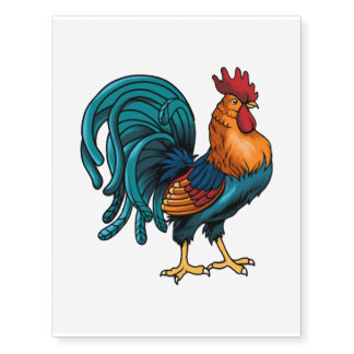 Chicken Farming Farmer Temporary Tattoos
