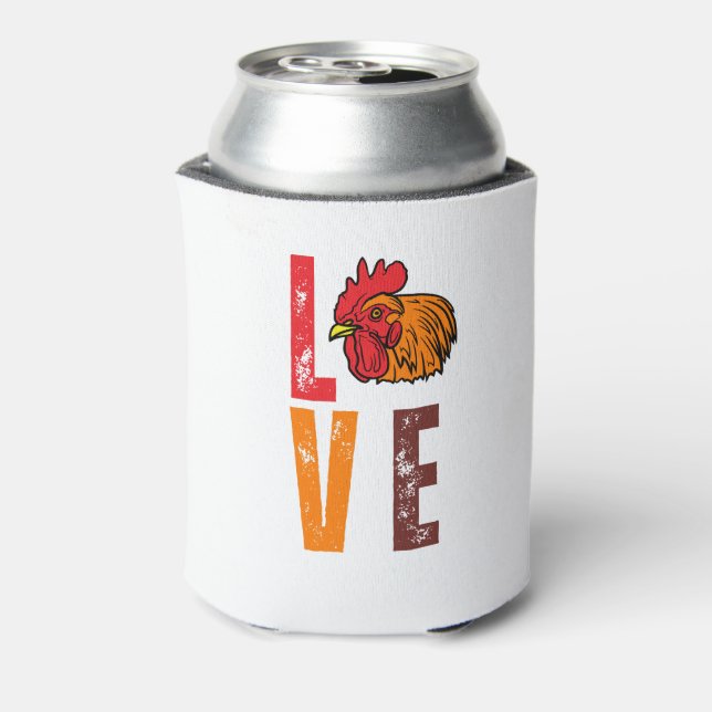 Chicken Farming - Hen Rooster Lover Chicken Farmer Can Cooler (Can Back)