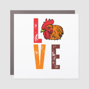 Chicken Farming - Hen Rooster Lover Chicken Farmer Car Magnet