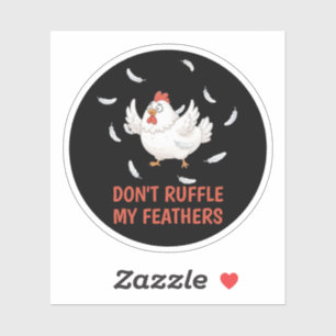 Chicken Feathers Sticker