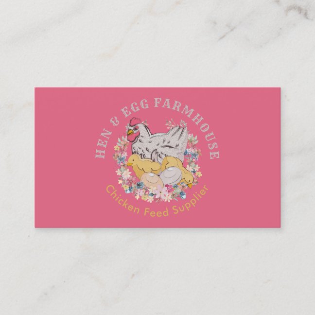 Chicken Feed Supplier Business Card