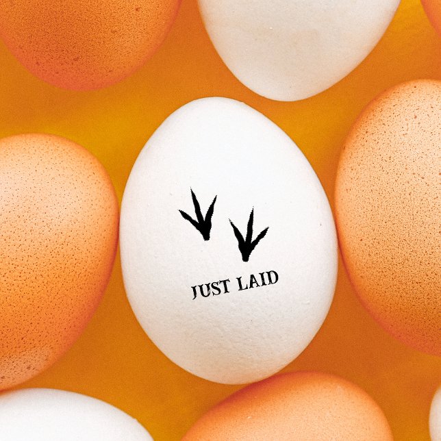 Chicken feet  "Just Laid" Mini Chicken Egg Stamp (Creator Uploaded)