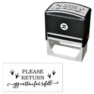 Chicken feet Please return egg carton Self-inking Stamp