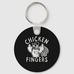 Chicken Fingers, Middle Fingers, Funny Chicken Keychain