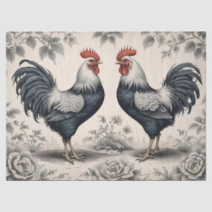 Chicken Floral Tissue Paper