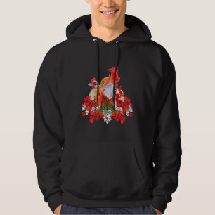 Chicken Flower Floral Clucker Rooster Hoodie