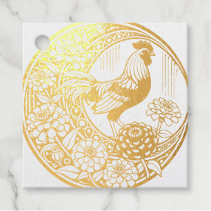 Chicken Foil Favor Tags