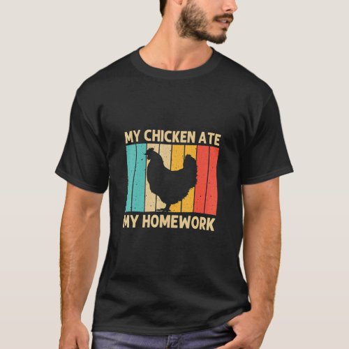 Chicken For Kids Boys Farmer Chicken  Farm Hen  T_Shirt