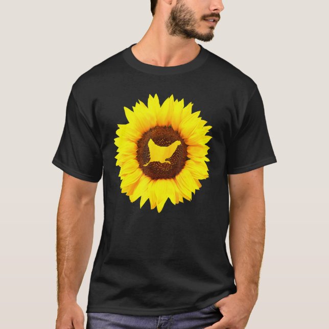 Chicken For Women Men Hen Fowl Poulet Sunflower Lo T-Shirt (Front)