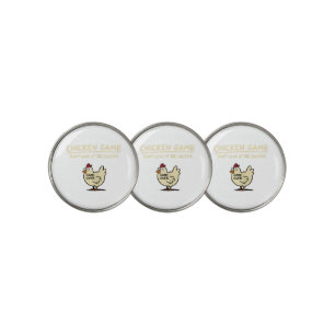 Chicken Game Don't Look At The Chicken Funny Chick Golf Ball Marker
